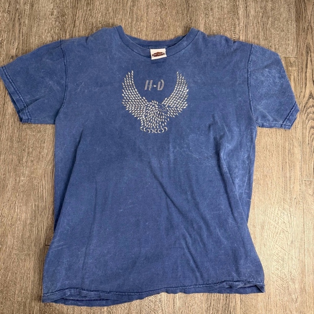 Harley-Davidson Blue Tee with Eagle Emblem